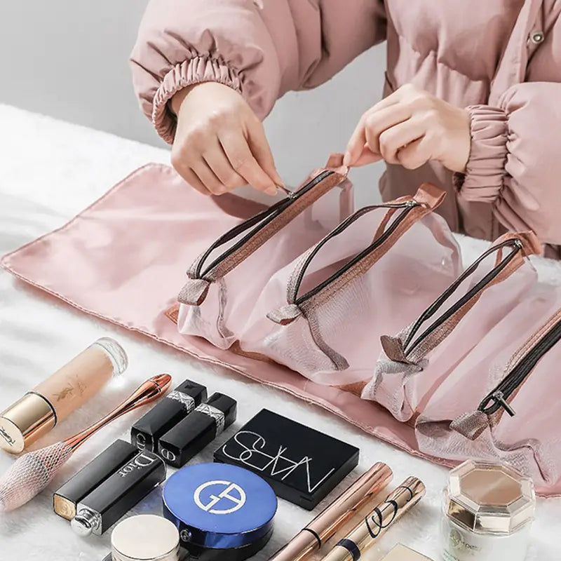 Bolsa de Almacenamiento Cosmético Portátil de Gran Capacidad Mejorada