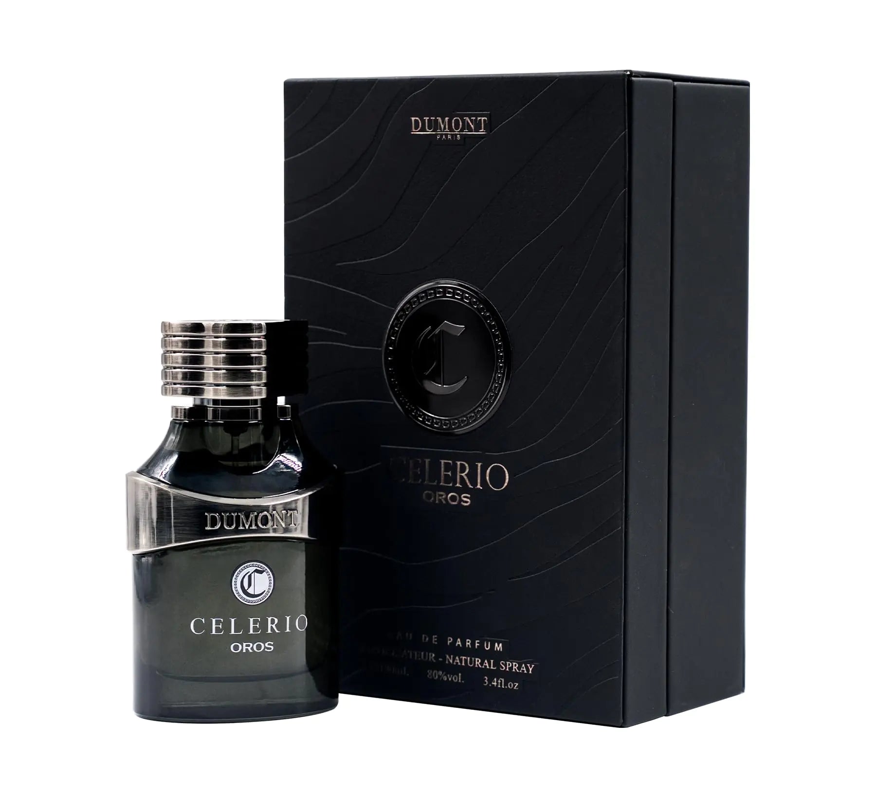 DUMONT Celerio Oros Eau De Perfume Unisex - Fragancia de Limón y Frutas Frescas - Perfume Unisex Celerio Apto para Hombres y Mujeres - Colonia de Larga Duración y Spray Corporal 3.4oz (Negro 80% vol)